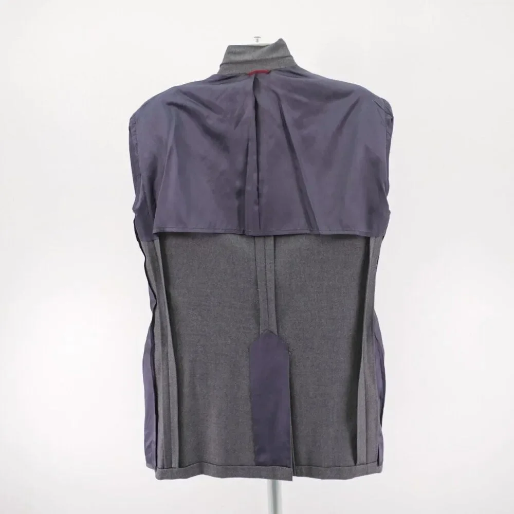 Hart Schaffner Marx Wool Gray‎ 2 Piece Suit 42L 38 / 33 Flat Front High Rise